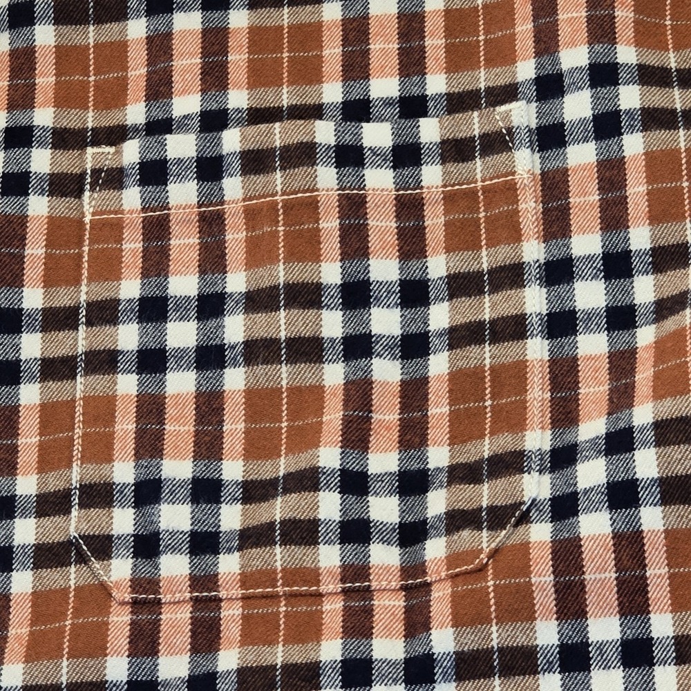 Eddie Bauer Button Down Shirt Mens 2XL Brown Plaid Relaxed Fit Gorpcore Outdoors - Picture 6 of 12